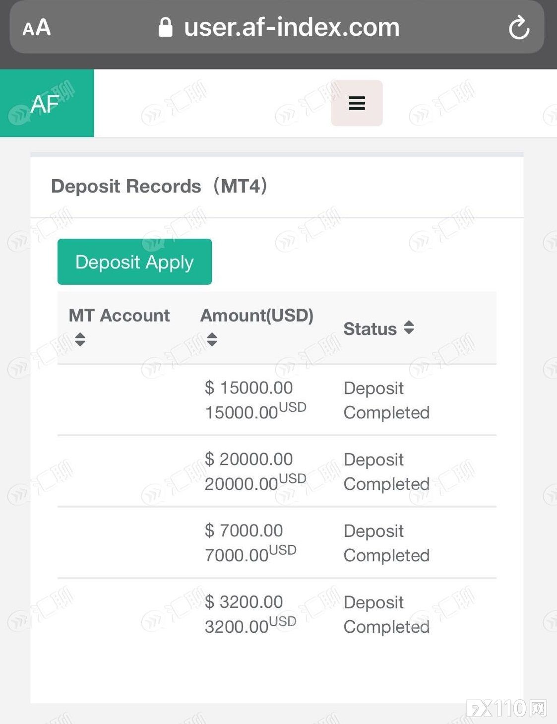 2024年11月22日:把客户当&#x201C;凯子&#x201D;&#xFF0C;交税后也无法出金&#xFF0C;汇友在AF index被骗50多万元&#xFF01;